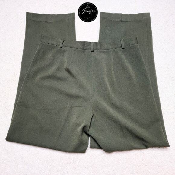 Rafaella Women's Green Flat Front Coin Pocket Dress Pants Size 10 - Picture 4 of 7